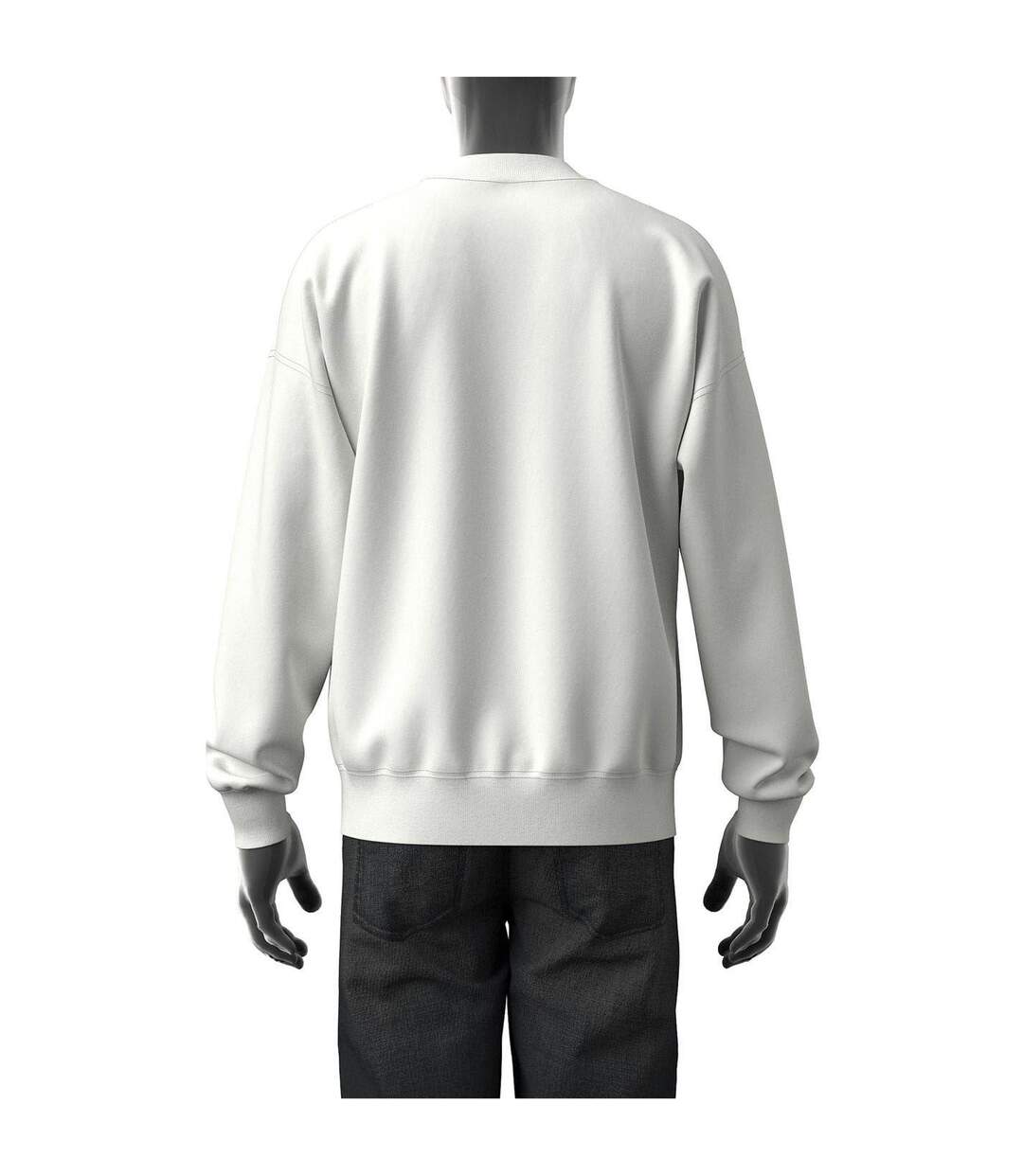 Mens Roby N1 Regular Sweatshirt Off White Diesel-2