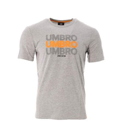 T-shirt gris/orange homme umbro net - 4xl