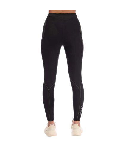 Womens/ladies Series-3 Long Active Leggings Black Skins