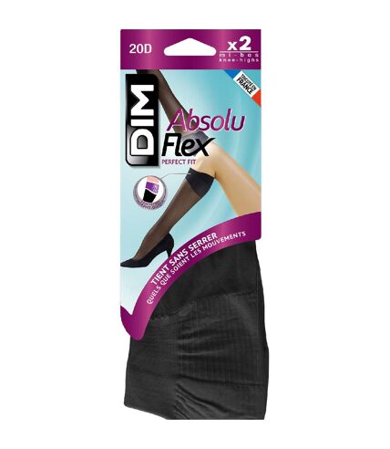 Lot de 2 paires de Mi-Bas Transparent 20D Absolu Flex