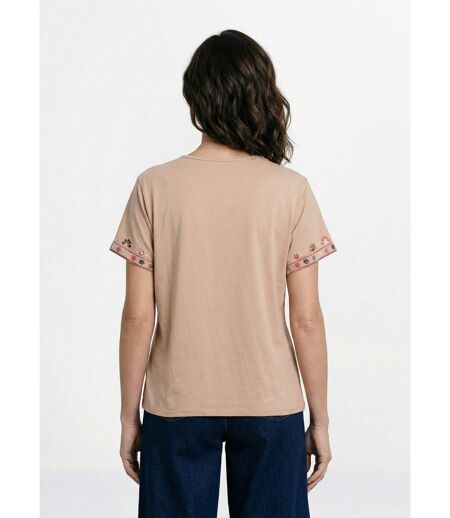 T-shirt manches courtes plastron brodé