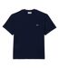 Mens Embroidered Logo T-shirt Navy Lacoste-2