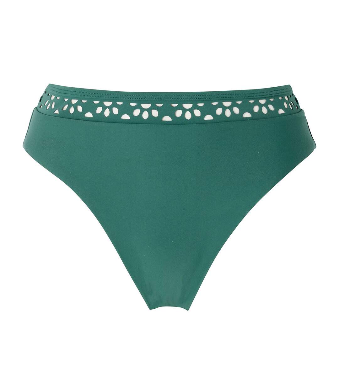 Culotte de bain taille haute vert Mirage-1