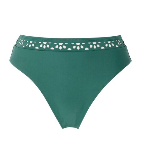 Culotte de bain taille haute vert Mirage