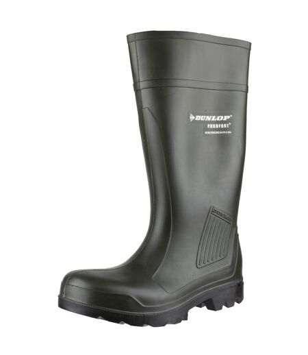 Dunlop D460933 Purofort PRO Non-Safety / Mens Boots / Plain Rubber Wellingtons (Green) - UTFS1489