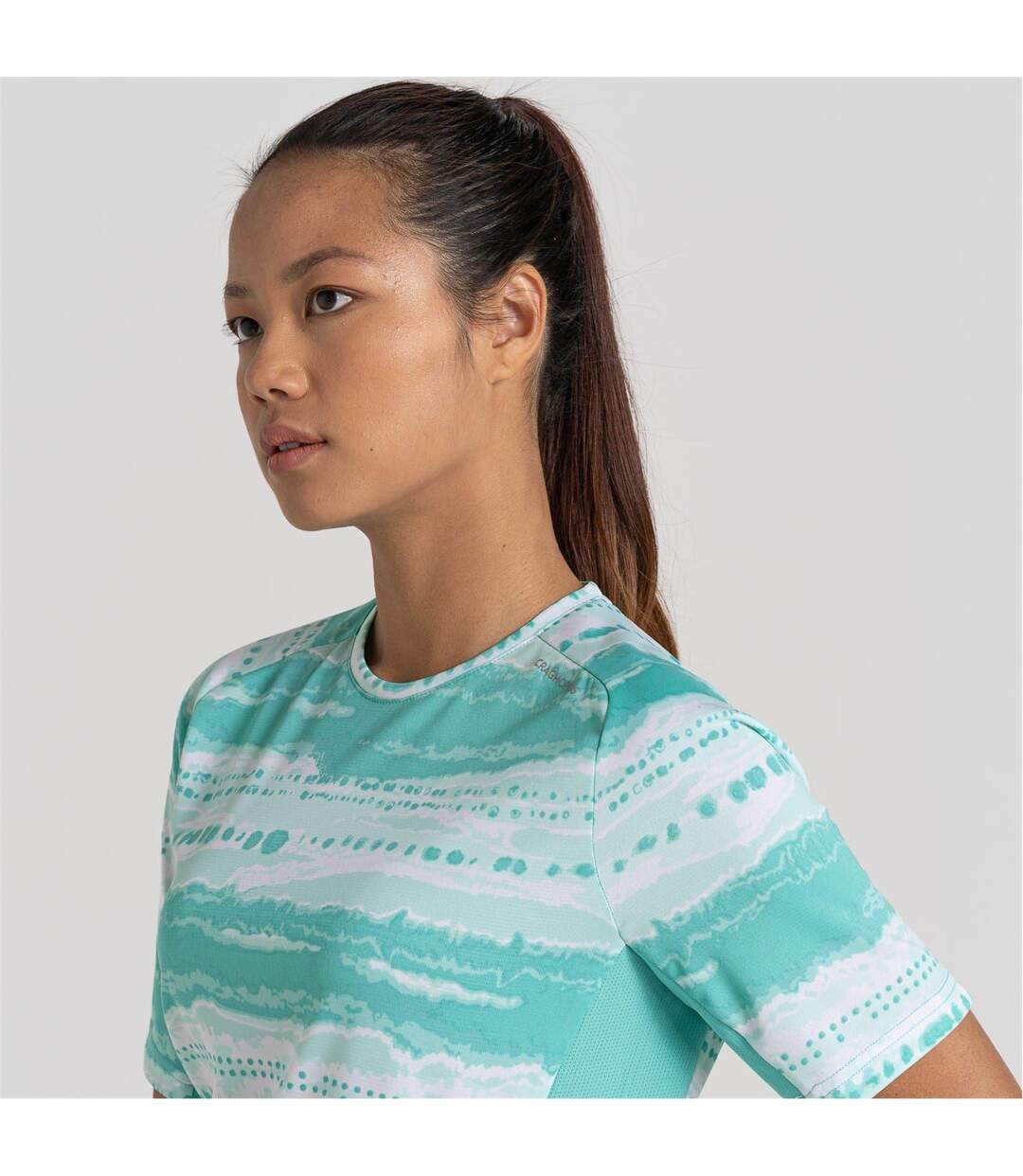T-shirt Motif/style Imprimé Dynamic Pro Femme Turquoise Craghoppers-4
