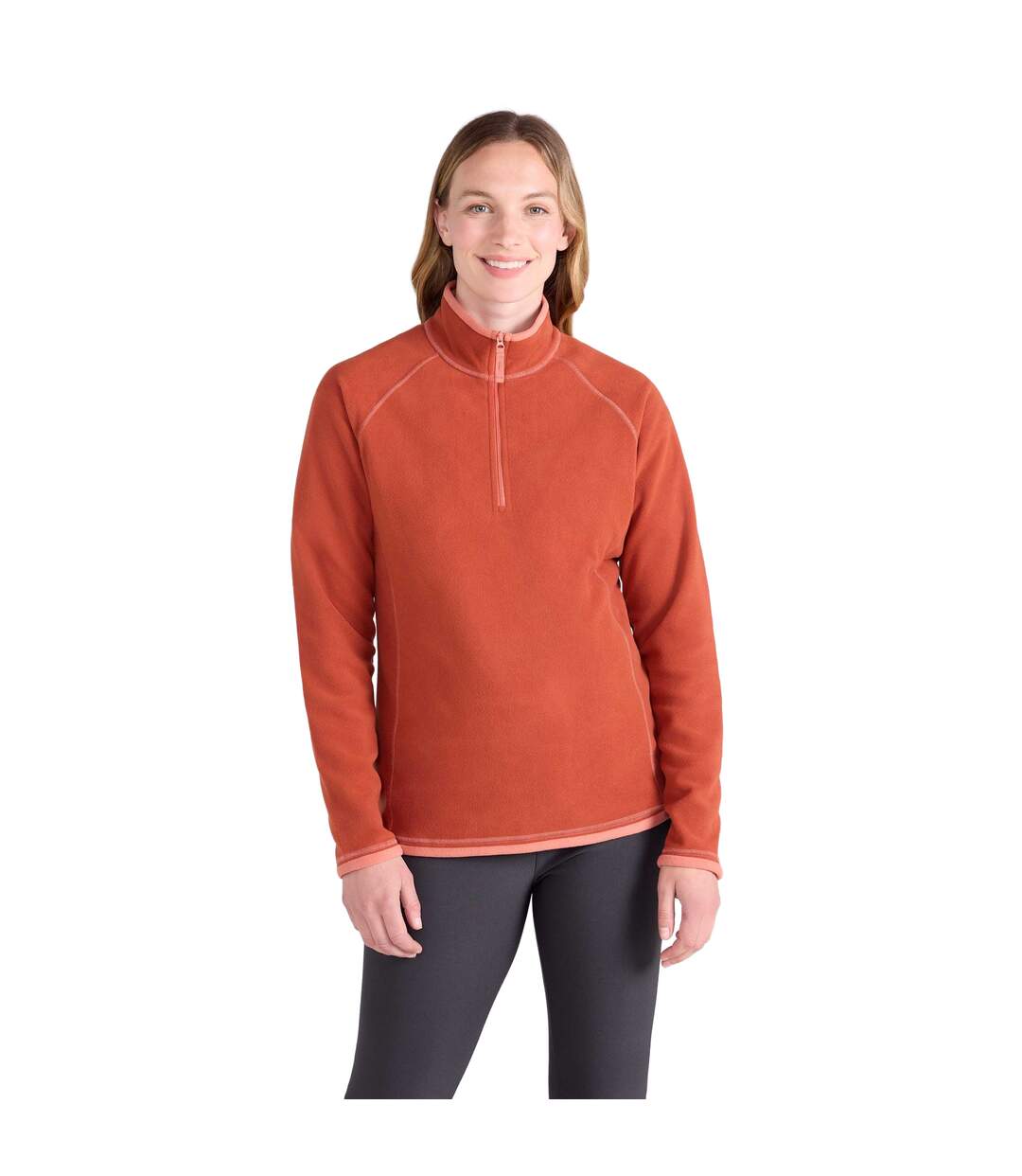 Haut Polaire Montana Femme Orange Brûlé Mountain Warehouse-1