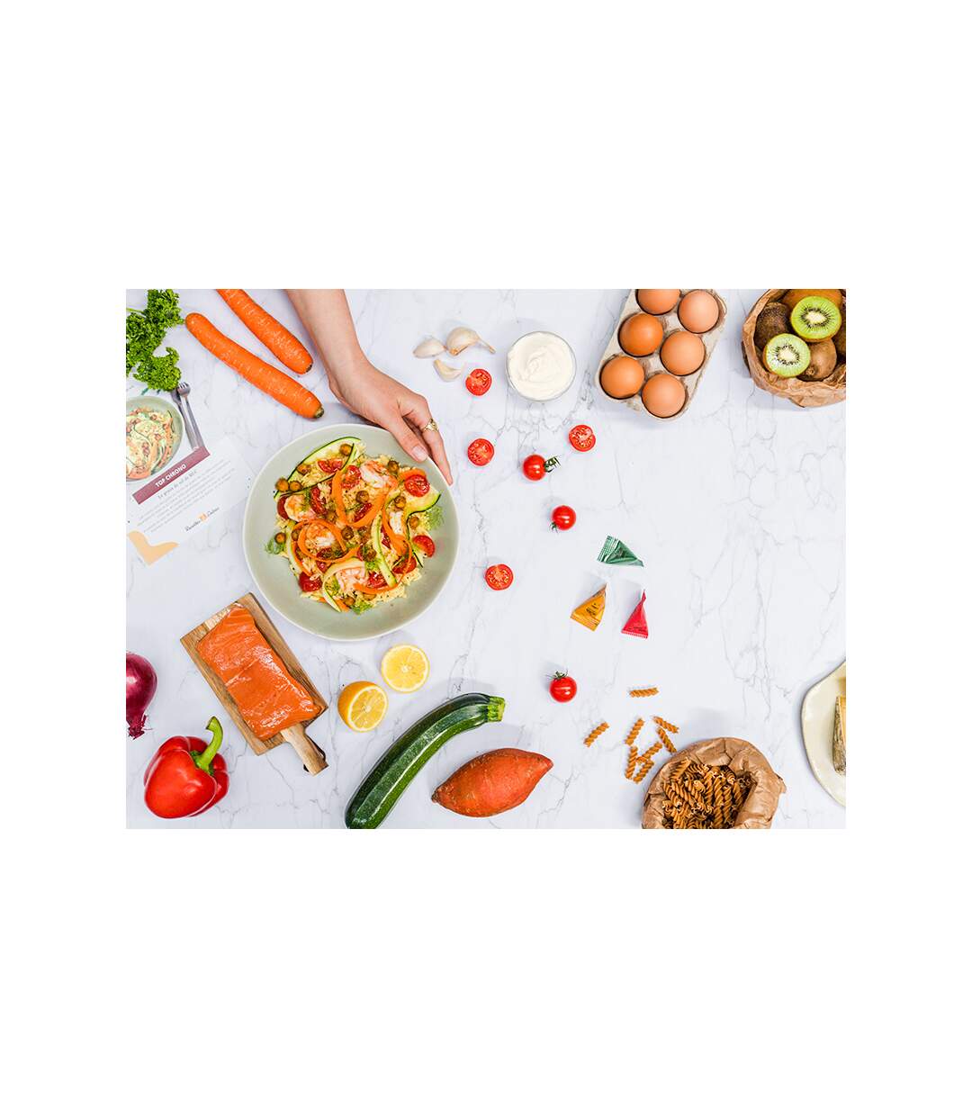 Panier à cuisiner Recettes et Cabas pour 2 personnes avec 3 délicieuses recettes - SMARTBOX - Coffret Cadeau Gastronomie-4