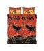 Reversible Duvet Set Black Red Yellow Flash-1