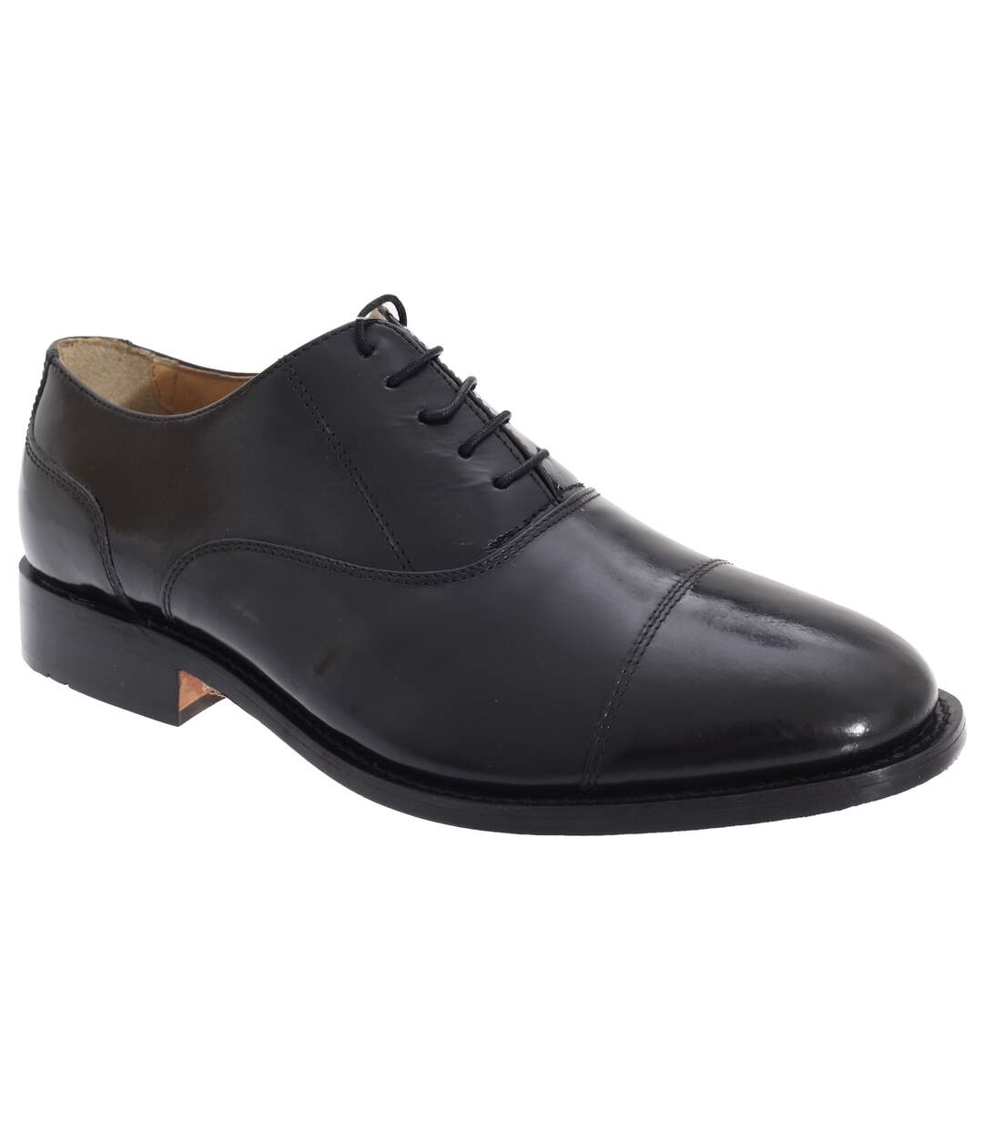 Chaussures de ville en cuir à lacets homme noir Kensington Classics