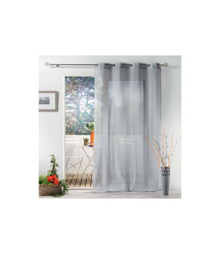 Rideau Voilage à Œillets Zazy 140x280cm Gris