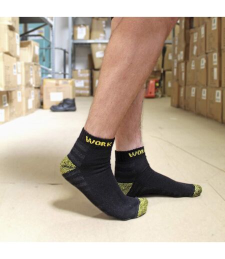 Mens 15 Pairs Multipack Ankle Trainer Socks: Low-Cut Reinforced Work Socks
