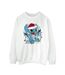 Disney - Sweat LILO AND STITCH CHRISTMAS LIGHTS SKETCH - Femme (Blanc) - UTBI22680-1