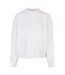 Sweat-shirt Surdimensionné À Col Ras Du Cou Womens/ladies Blanc Build Your Brand-1