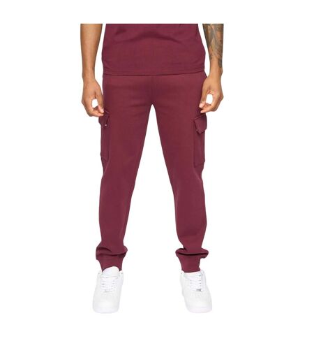Mens Crosby Cargo Jogging Bottoms Burgundy Kings Will Dream