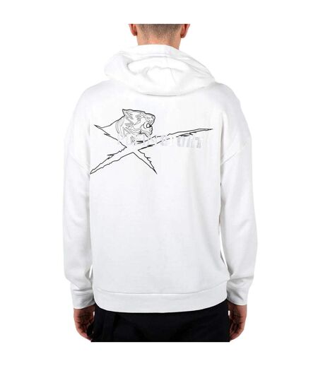 Sweat À Capuche Motif/style Logo Homme Blanc Plein Sport