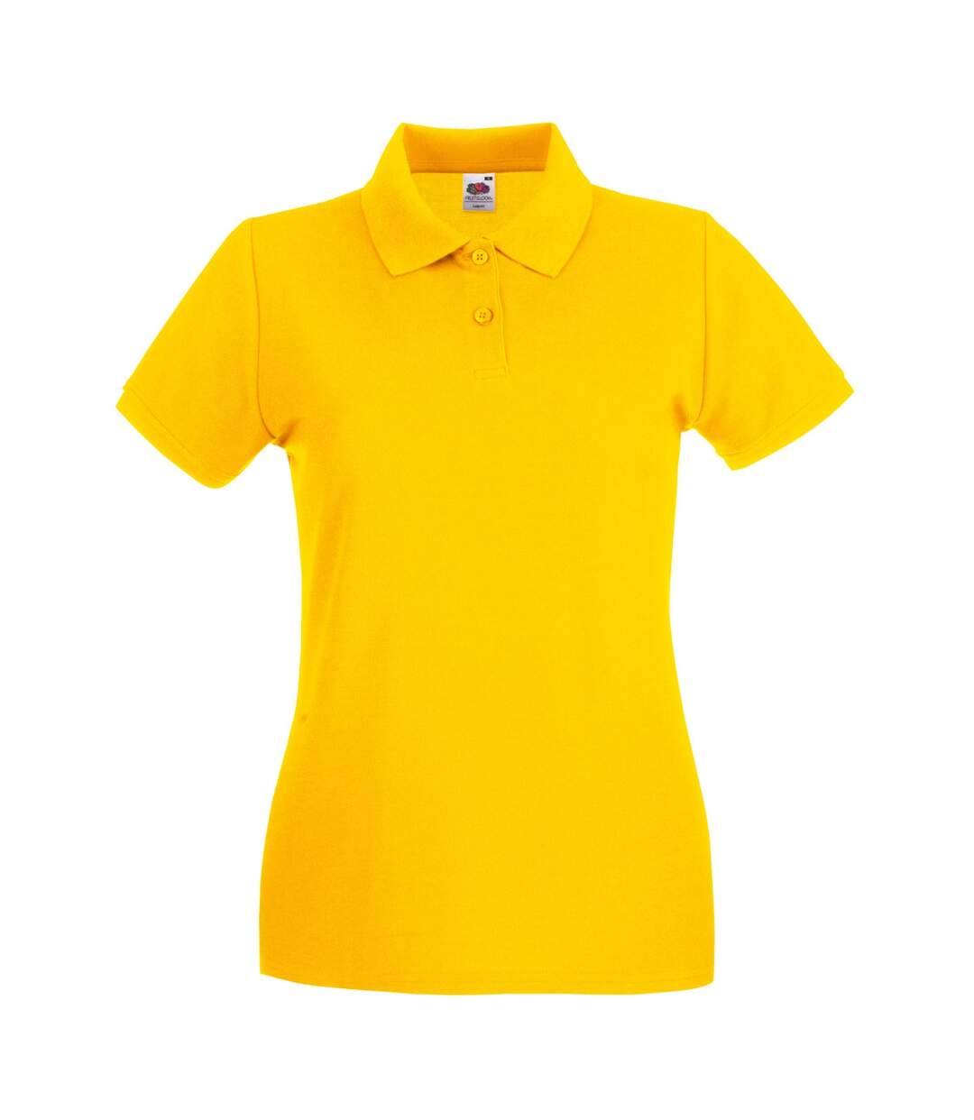 Polo premium femme jaune vif Fruit of the Loom-1