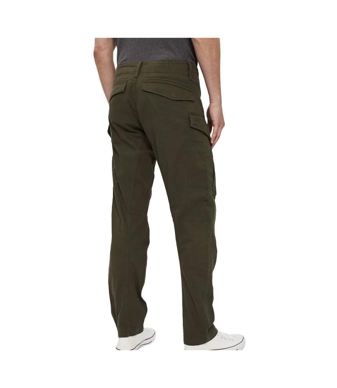 Pantalon fluide cargo kaki homme g-star raw regular tapered-2