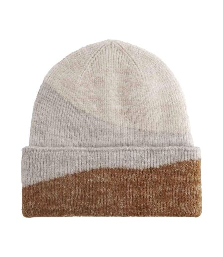 Bonnet Motif/style Ondulé Femme Blanc Cassé Pierre Naturelle Marron Clair Beechfield