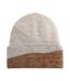 Bonnet Motif/style Ondulé Femme Blanc Cassé Pierre Naturelle Marron Clair Beechfield-1