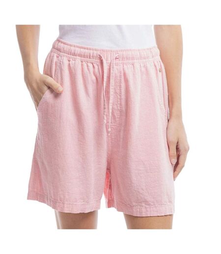 Short en lin rose femme teddy smith jett linen