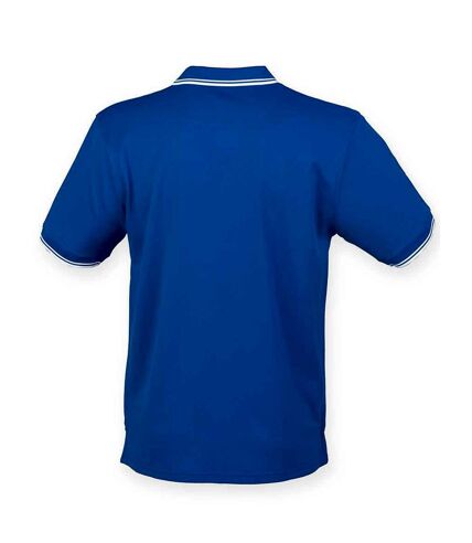 Mens coolplus tipped polo shirt royal blue/white Henbury