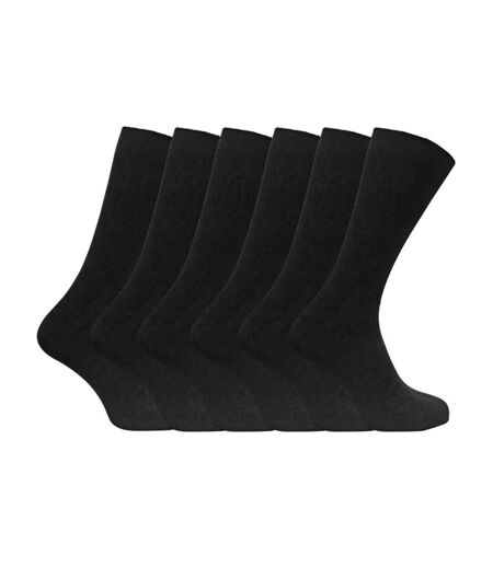 6 Pairs Mens Soft 100% Cotton Plain Coloured Socks