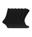 6 Pairs Mens Soft 100% Cotton Plain Coloured Socks-1