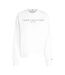 Womens/ladies Cotton Blend Regular Sweatshirt Optic White Tommy Hilfiger-1
