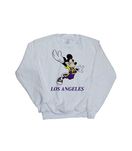 Disney Sweat-shirt Mickey Mouse Los Angeles Femme/Ladies (Blanc) - UTBI28494
