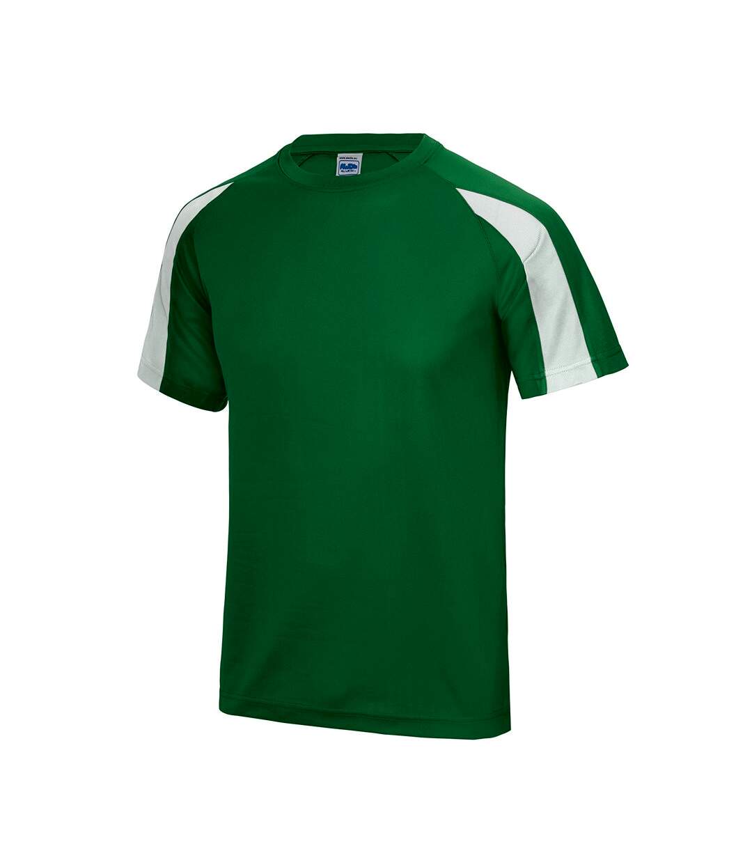 T-shirt homme vert / blanc AWDis Cool