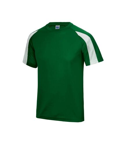 AWDis Cool Mens Contrast Moisture Wicking T-Shirt (Kelly Green/Arctic White)
