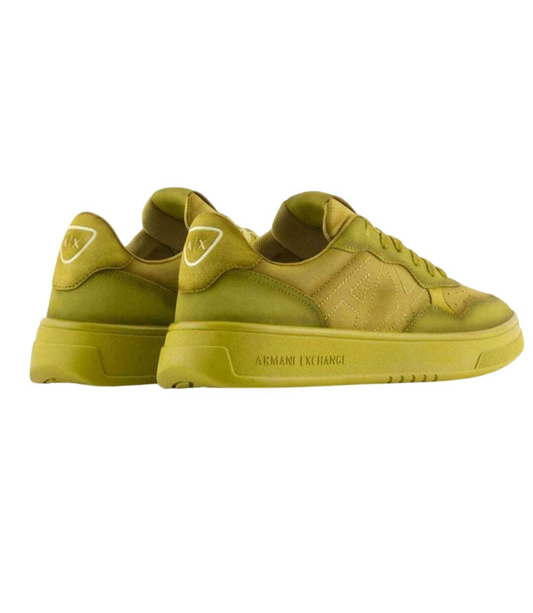 Mens Logo Trainers Yellow Armani Exchange-2