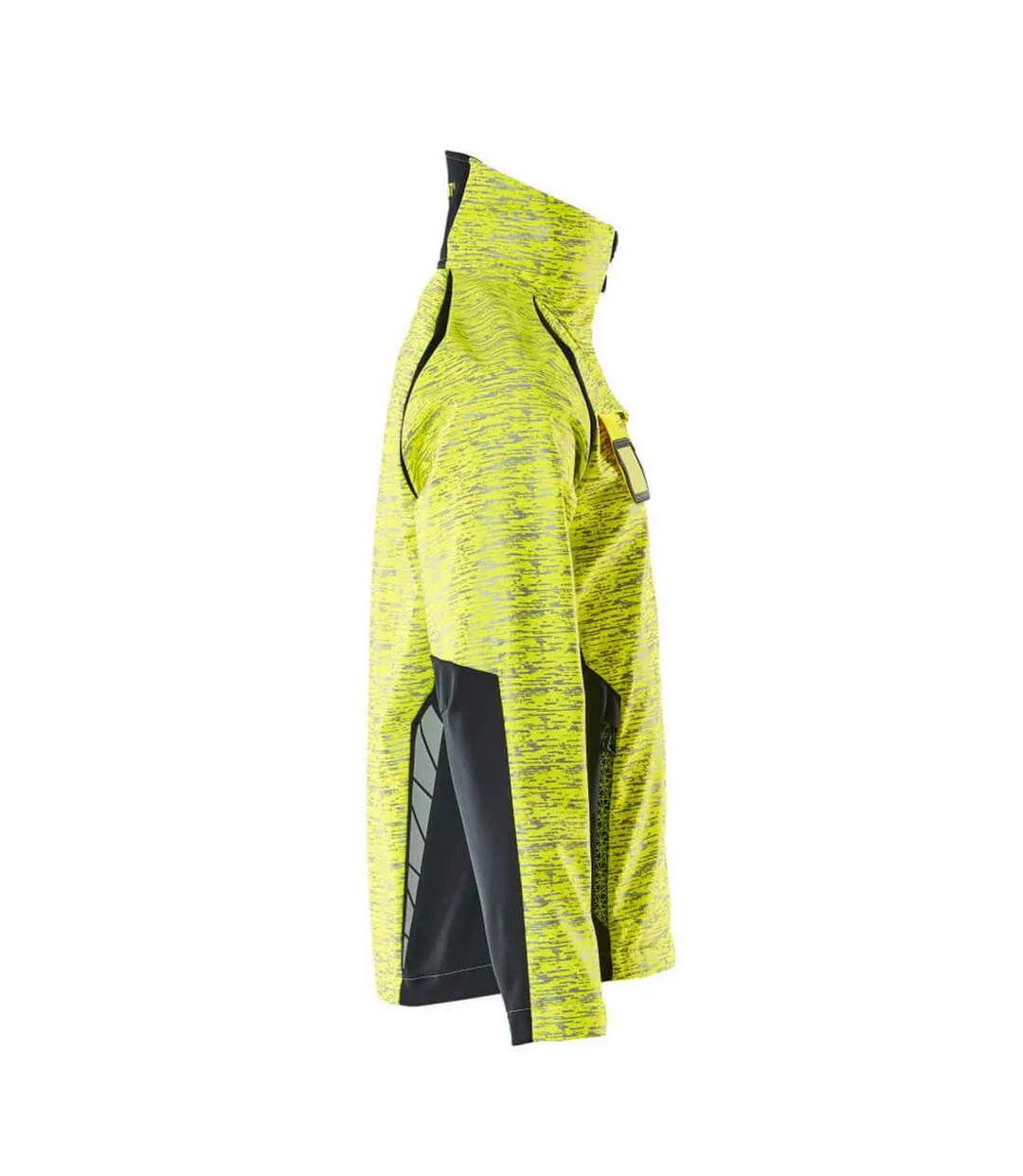Veste Softshell Accelerate Safe Homme Jaune Fluo Bleu Marine Foncé Mascot-4