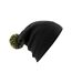 Adultes Bonnet Unisexe Snowstar Noir Vert Clair Beechfield-3