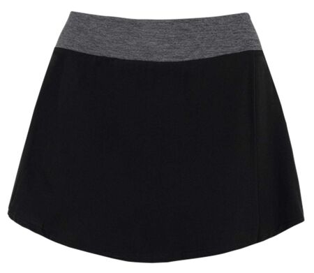 Jupe de padel avec short intégré - Femme - PA1031 - noir et gris