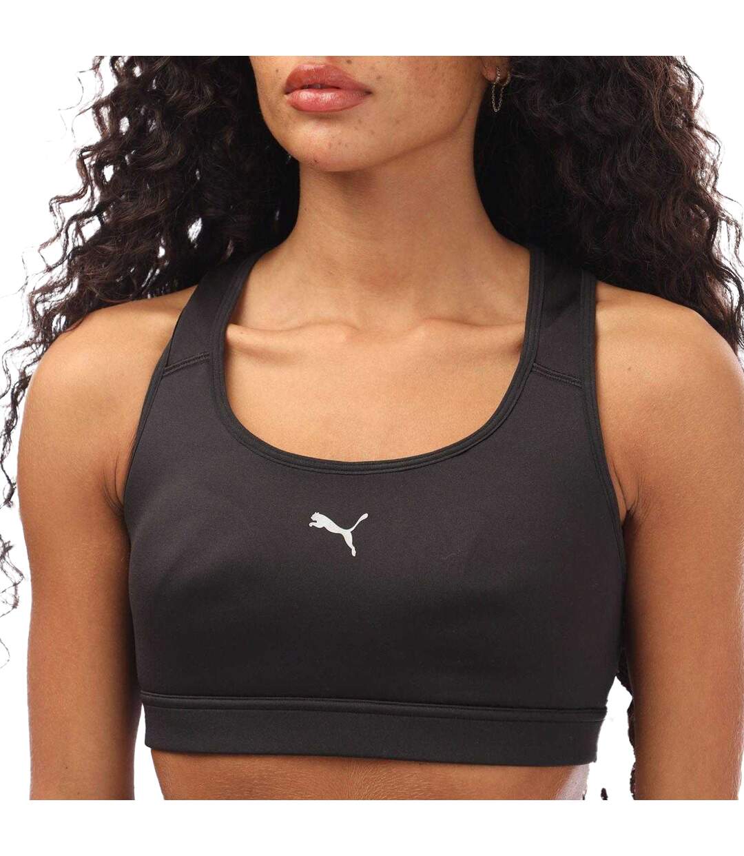 Womens/ladies Running Sports Bra Black Puma-3