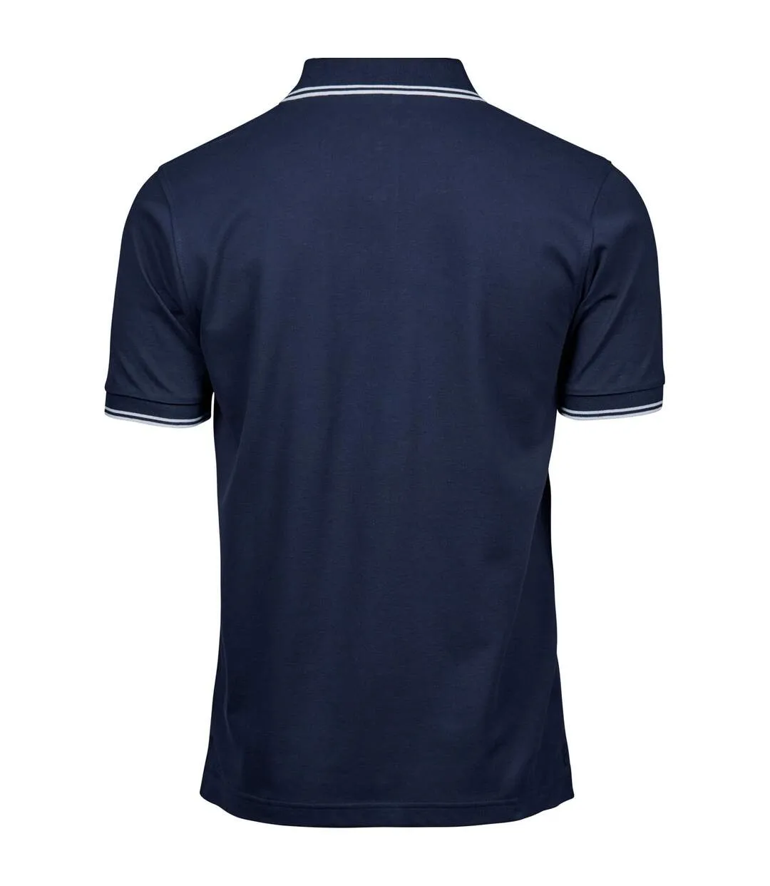 Mens Luxury Stripe Polo Shirt Navy White Tee Jays-2