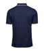 Mens Luxury Stripe Polo Shirt Navy White Tee Jays-2
