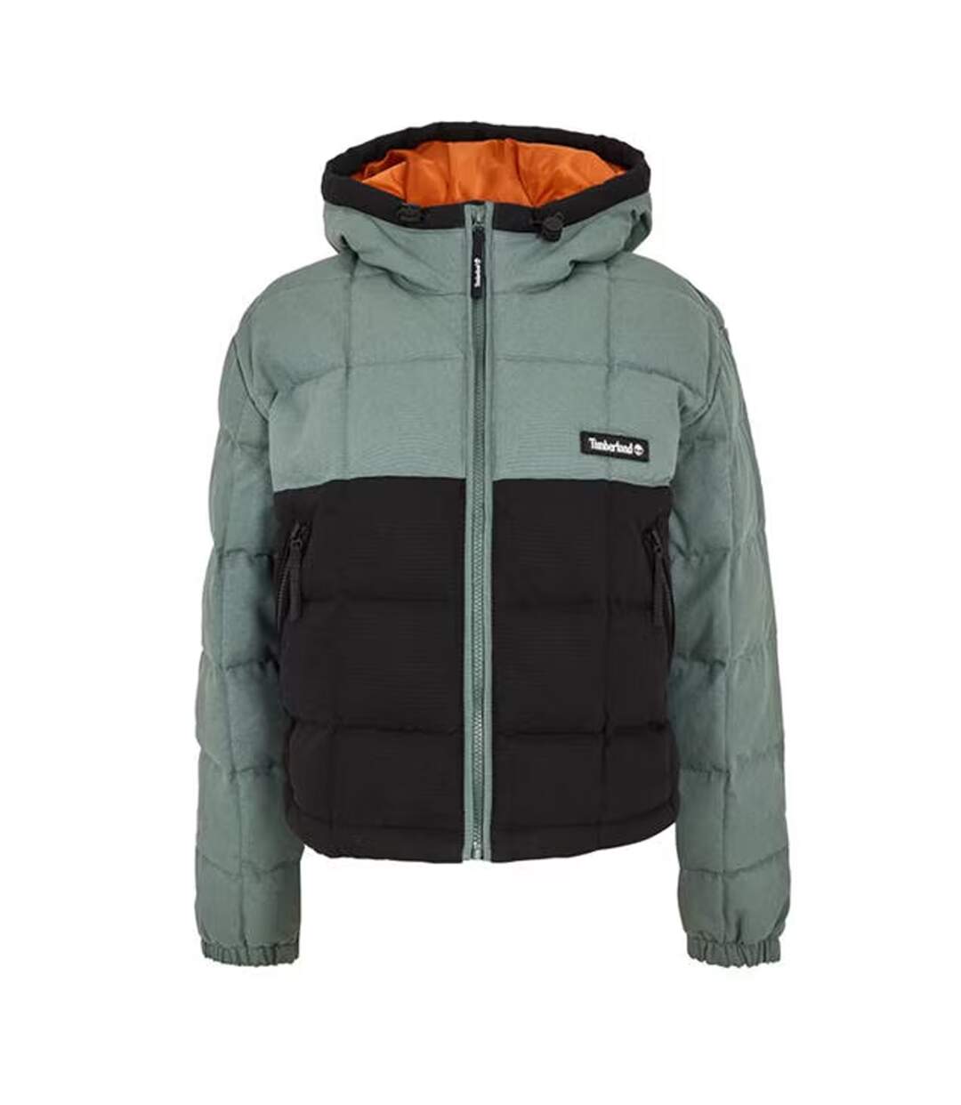 Doudoune Motif/style À Capuche Femme Vert De Gris Noir Timberland-1