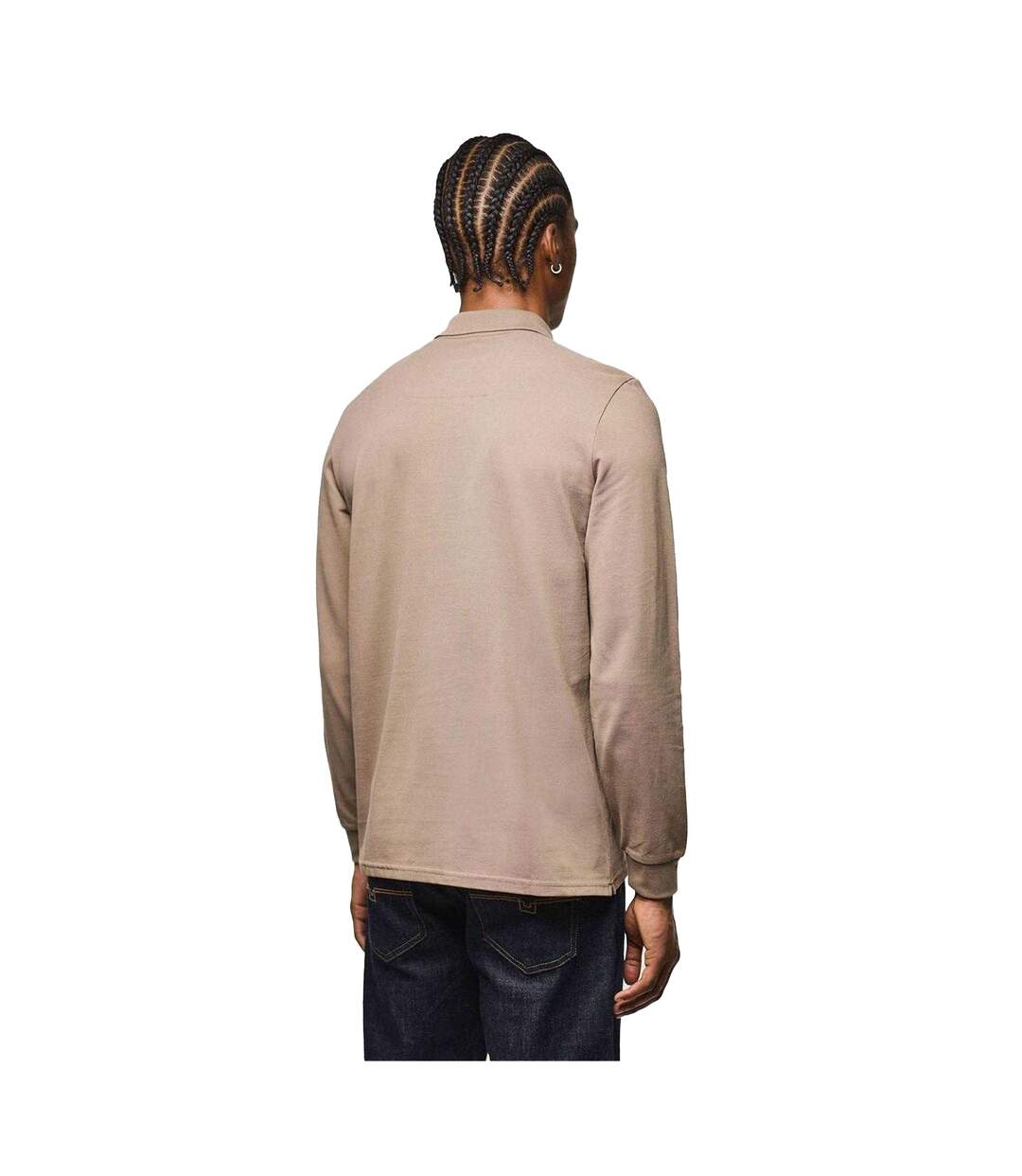 Polo Manches Longues Homme Beige Weekend Offender-2