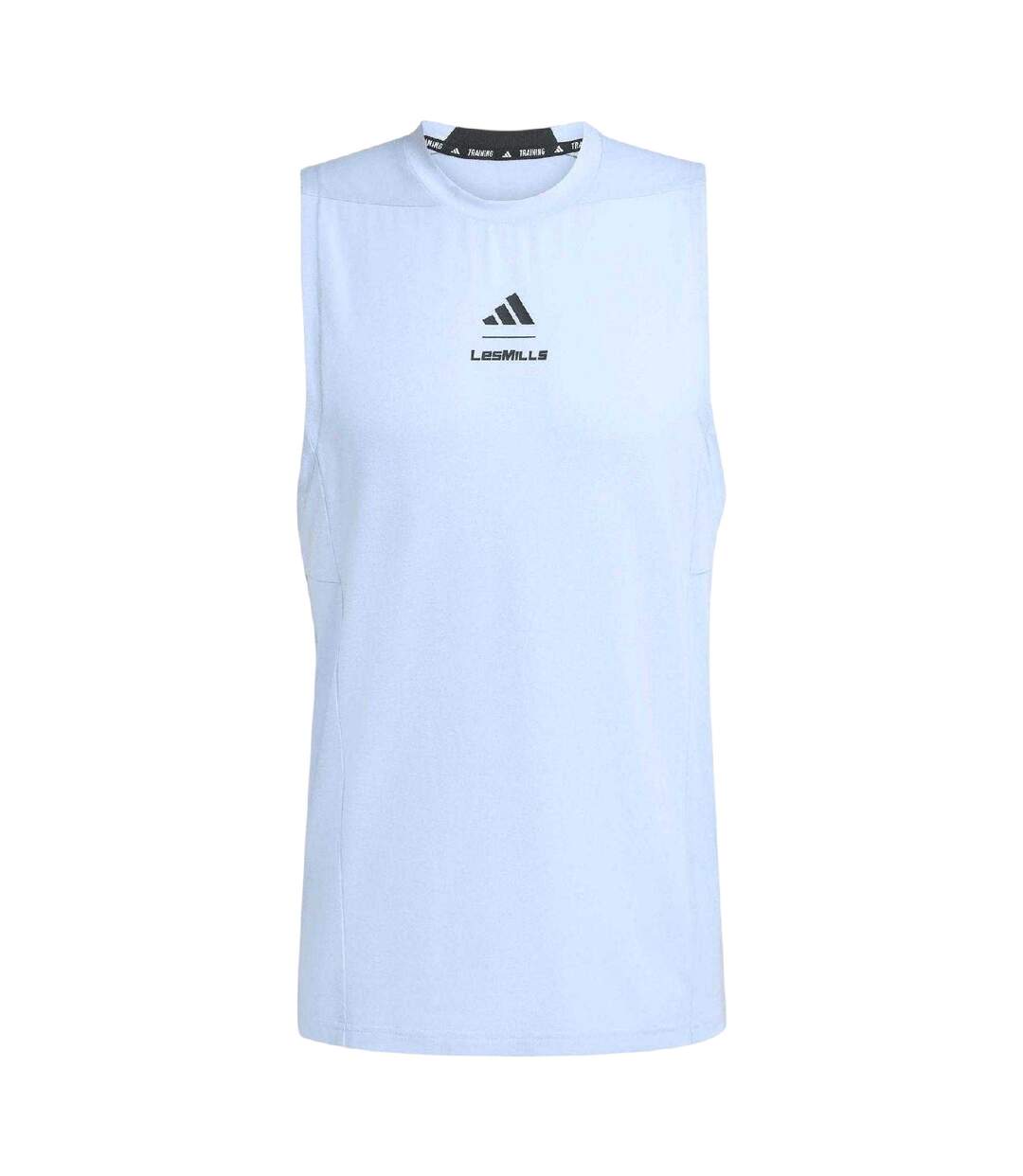 Mens Side Slits Sleeveless Tank Top Glow Blue Adidas-2