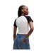 Womens/ladies Pizza Slice Crop Top Black White Hugo-3