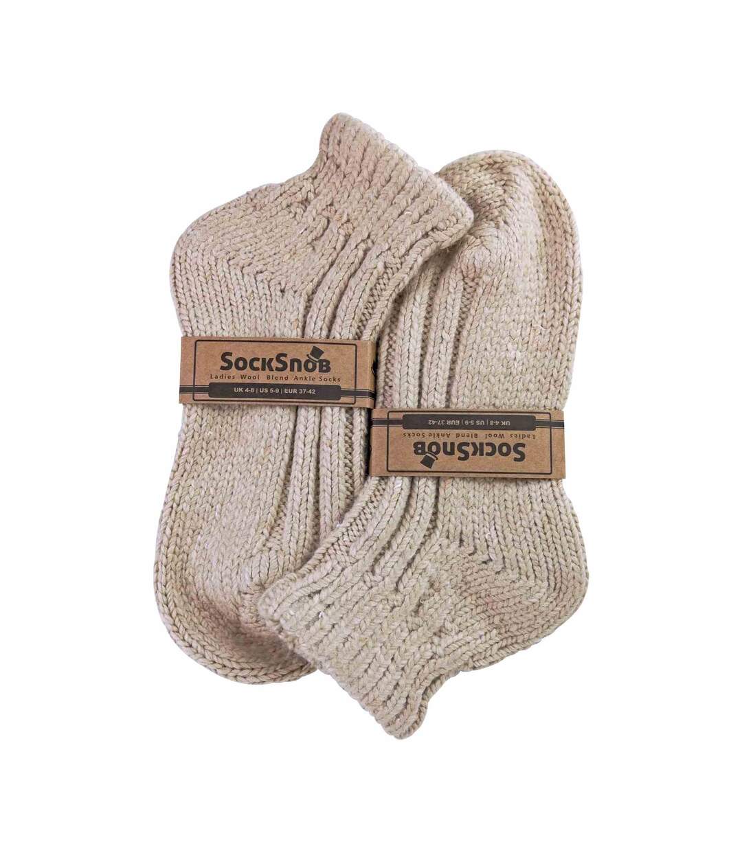 Chaussettes de Bottes Femme Basses Epaisses Laine-2