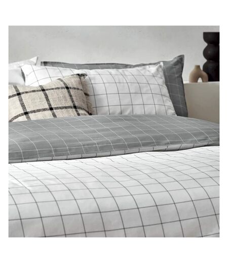 Yard Howarth Reversible Checked Duvet Set (White/Black)