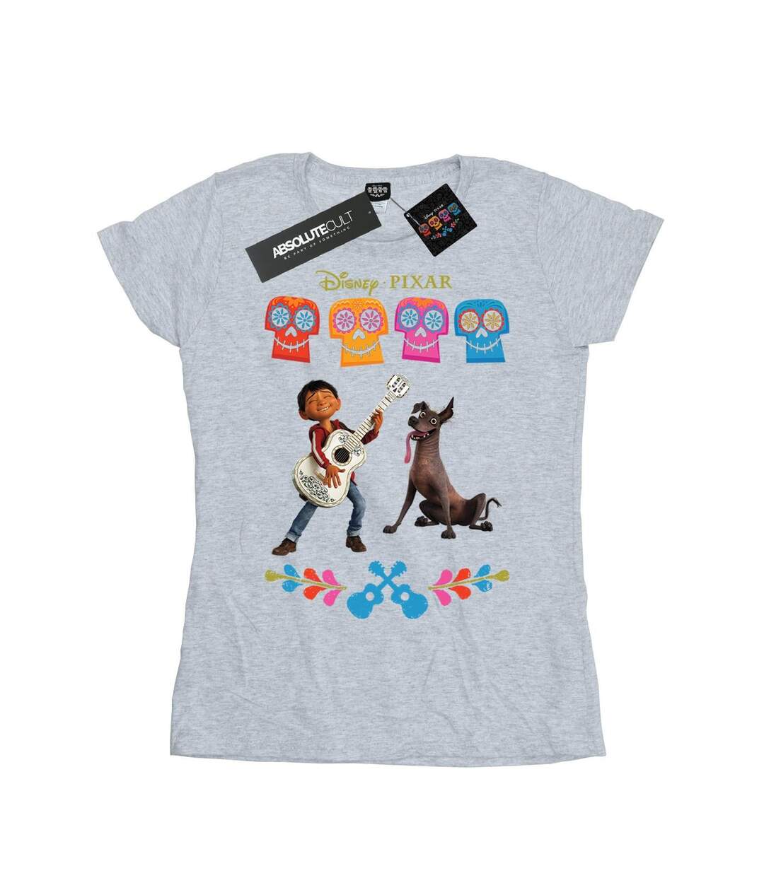 Disney - T-shirt COCO MIGUEL LOGO - Femme (Gris chiné) - UTBI14188-1