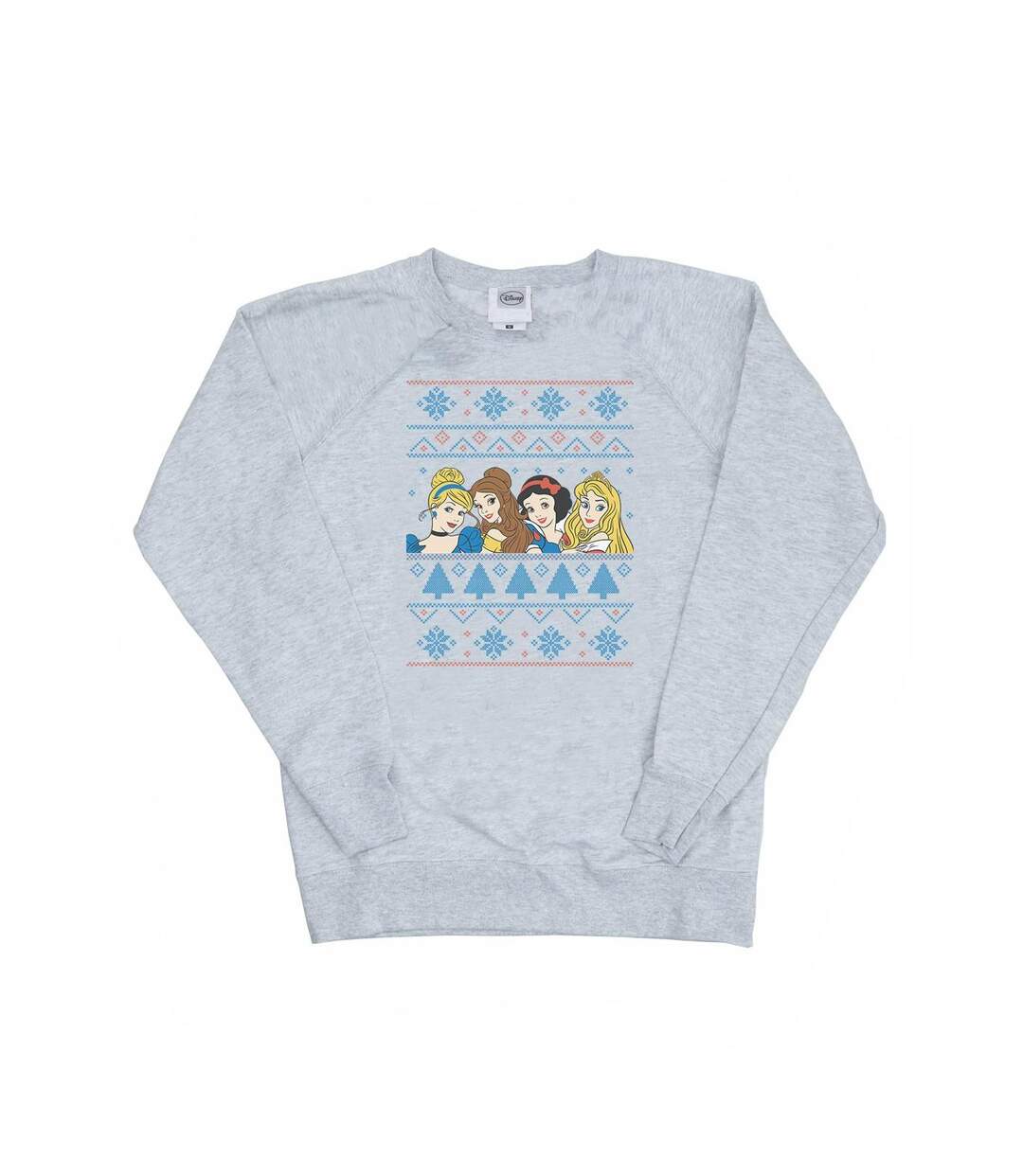 Disney Princess - Sweat CHRISTMAS FACES - Femme (Gris chiné) - UTBI10023-1