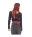 Womens/ladies Kat Scoop Lounge Top Black Hugo-2