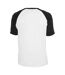 T-shirt Manches Raglan Motif/style Contrasté Homme Blanc Noir Urban Classics-2