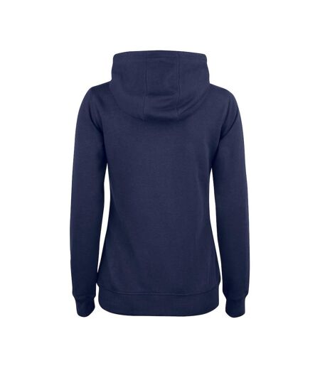 Sweat À Capuche Premium Femme Bleu Marine Foncé Clique